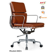 Eames Office Furniture Leather Aluminium Computer Manager Chair (RFT-B01)